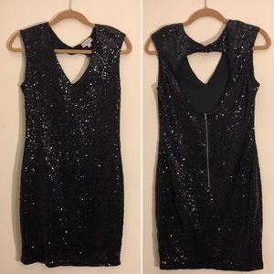 Black Sequin Guess Dress